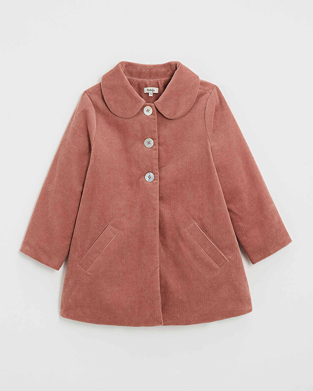 Corduroy coat Begonia pink colors Natalys