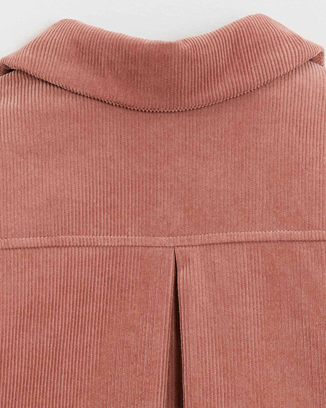 Corduroy coat Begonia pink colors Natalys
