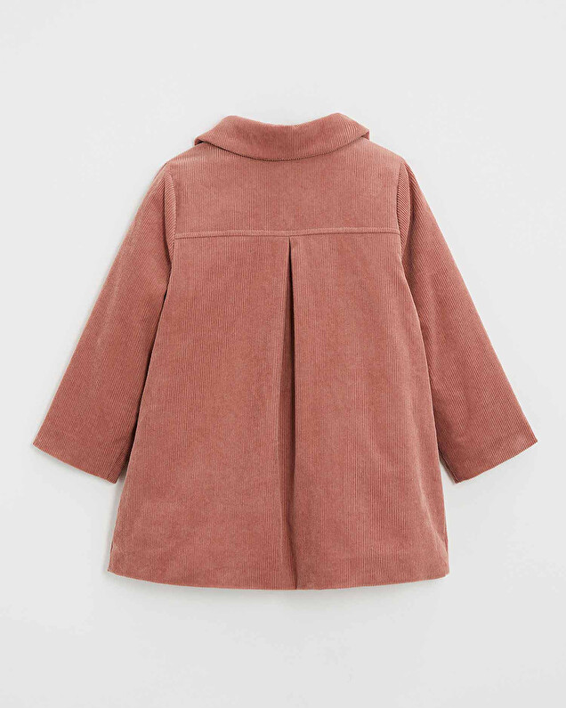 Corduroy coat Begonia pink colors Natalys