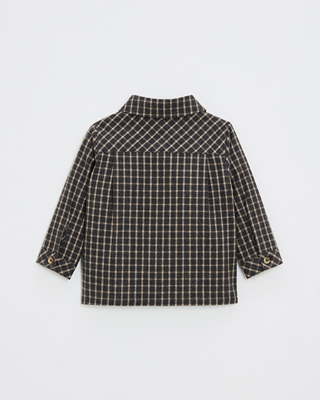 Flannel shirt Heather anthracite gray color  Natalys