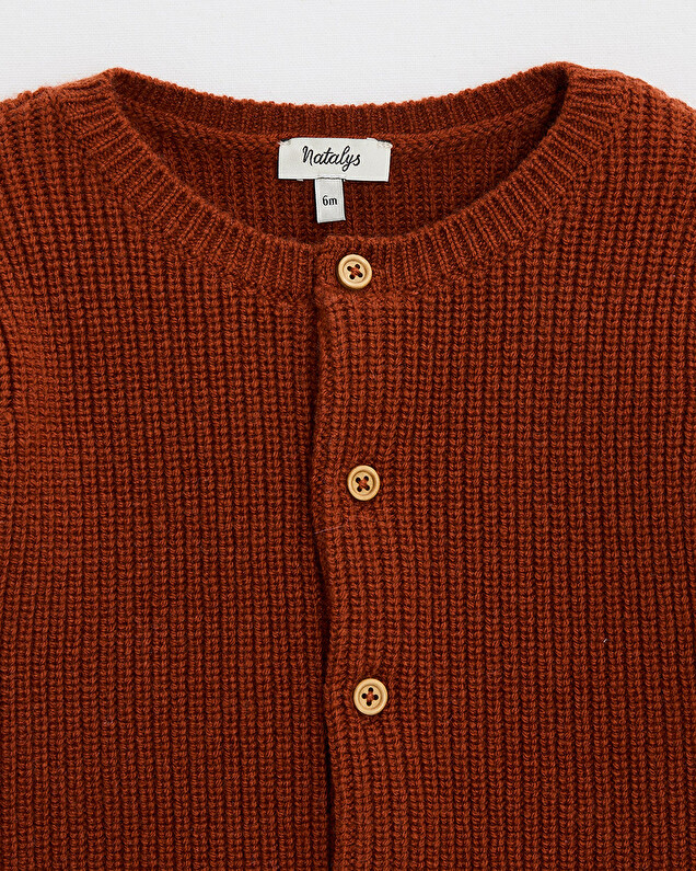 Merino wool vest Rust color  Natalys