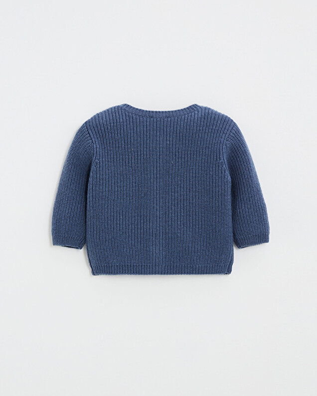 Merino wool vest Blue color Natalys