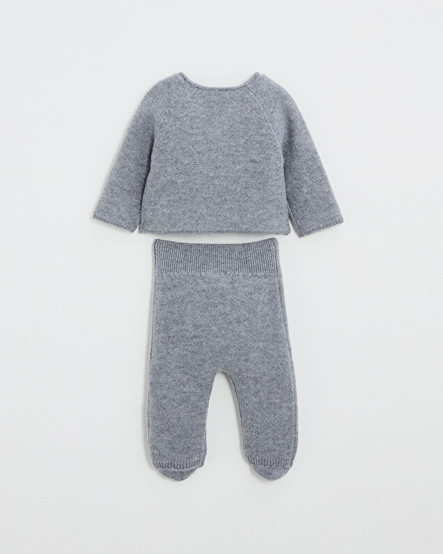 Merino wool set Grey color  Natalys