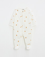 Printed velvet sleepsuit Cookie print  Natalys