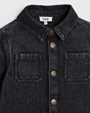 Denim shirt Charcoal gray color  Natalys