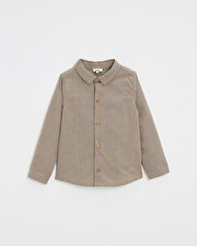 Gingham shirt Anthracite grey/beige color  Natalys