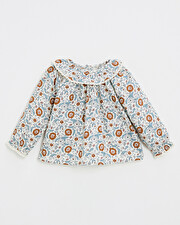 Printed blouse Folk flower print  Natalys