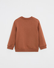 Animated fleece sweatshirt Brick color  Natalys