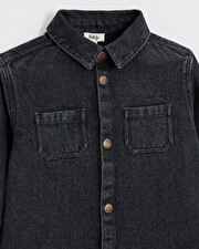 Denim shirt Charcoal gray color  Natalys