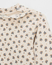 Printed fleece sweatshirt Gold button print  Natalys