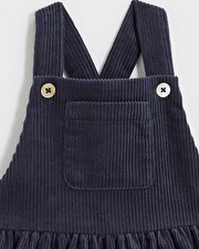 Velvet overall dress Night blue color  Natalys