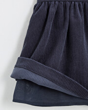 Velvet overall dress Night blue color  Natalys