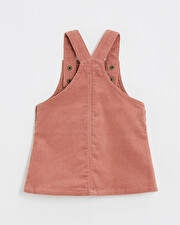 Velvet overall dress Begonia pink colors  Natalys
