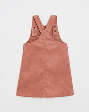 Velvet overall dress Begonia pink colors  Natalys