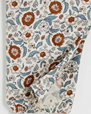 One-piece printed pajamas Folk flower print  Natalys