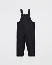 Long denim overalls Charcoal gray color  Natalys