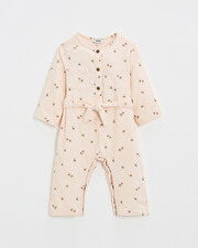 Long printed jumpsuit Semi-flower print  Natalys