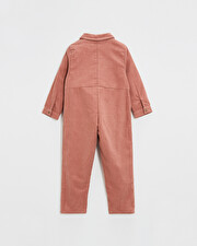 Velvet jumpsuit Begonia pink colors  Natalys