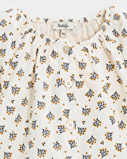Velvet blouse Gold button print  Natalys
