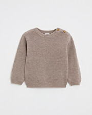 Fancy knit sweater Mocha color  Natalys