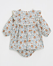 Long sleeve printed dress Folk flower print  Natalys