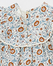 Long sleeve printed dress Folk flower print  Natalys
