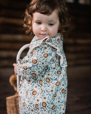 Long sleeve printed dress Folk flower print  Natalys