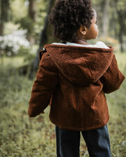 Corduroy coat Brick color  Natalys