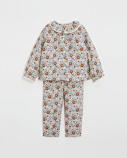 Two-piece printed pajamas Folk flower print  Natalys
