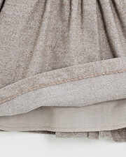 Long sleeve flannel dress Beige color  Natalys