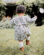 Long sleeve printed dress Folk flower print  Natalys