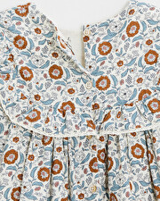 Long sleeve printed dress Folk flower print  Natalys