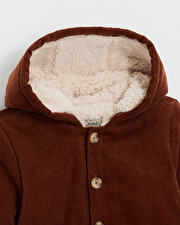 Corduroy coat Brick color  Natalys