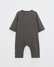 One-piece flannel pajamas Heather anthracite gray color  Natalys