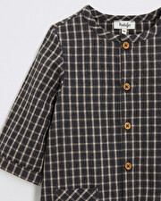 One-piece flannel pajamas Heather anthracite gray color  Natalys