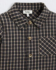 Flannel shirt Heather anthracite gray color  Natalys
