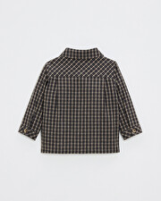 Flannel shirt Heather anthracite gray color  Natalys