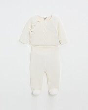 Merino wool set Ecru color  Natalys