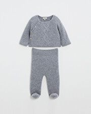 Merino wool set Grey color  Natalys