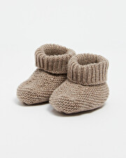 Merino wool slippers Brown color  Natalys