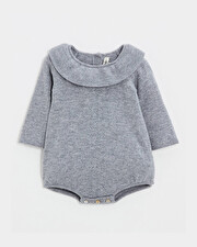 Merino wool romper Grey color  Natalys