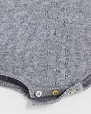 Merino wool romper Grey color  Natalys