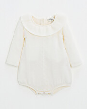 Merino wool romper Ecru color  Natalys