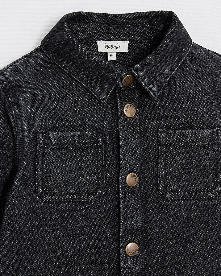 Denim shirt Charcoal gray color  Natalys