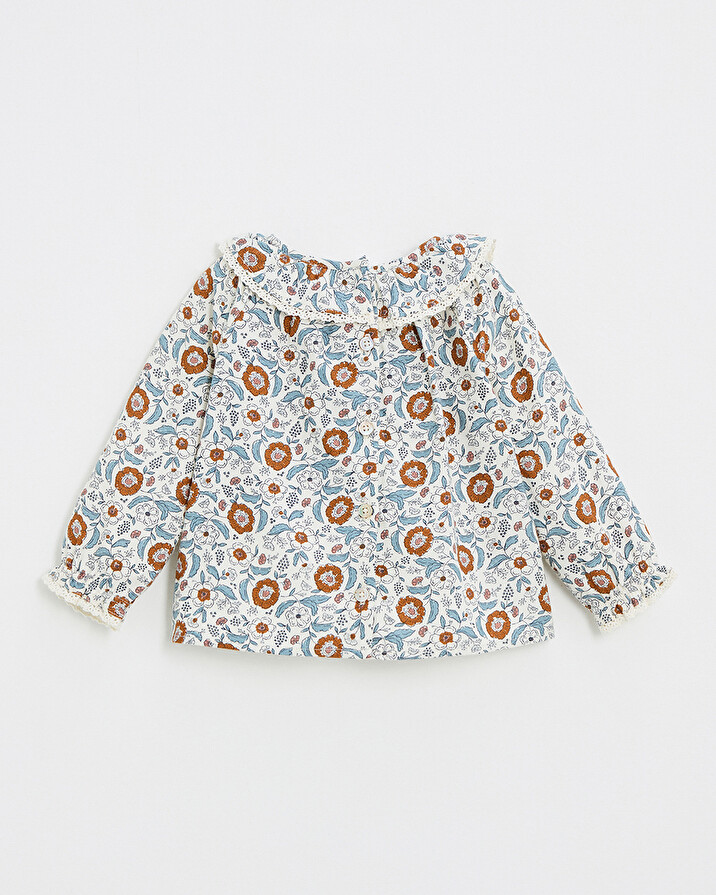 Printed blouse Folk flower print  Natalys