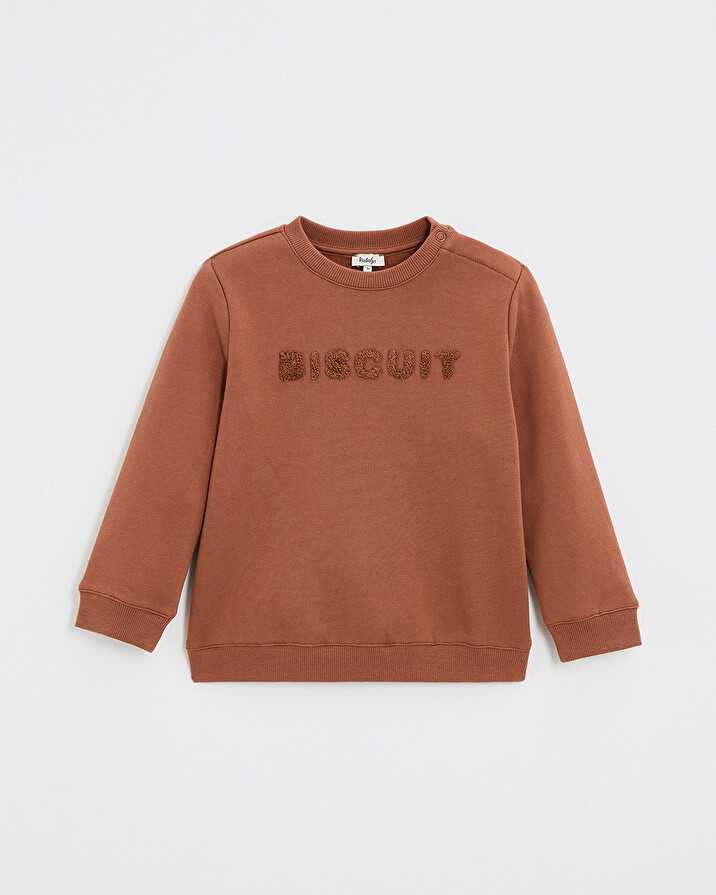 Animated fleece sweatshirt Brick color  Natalys