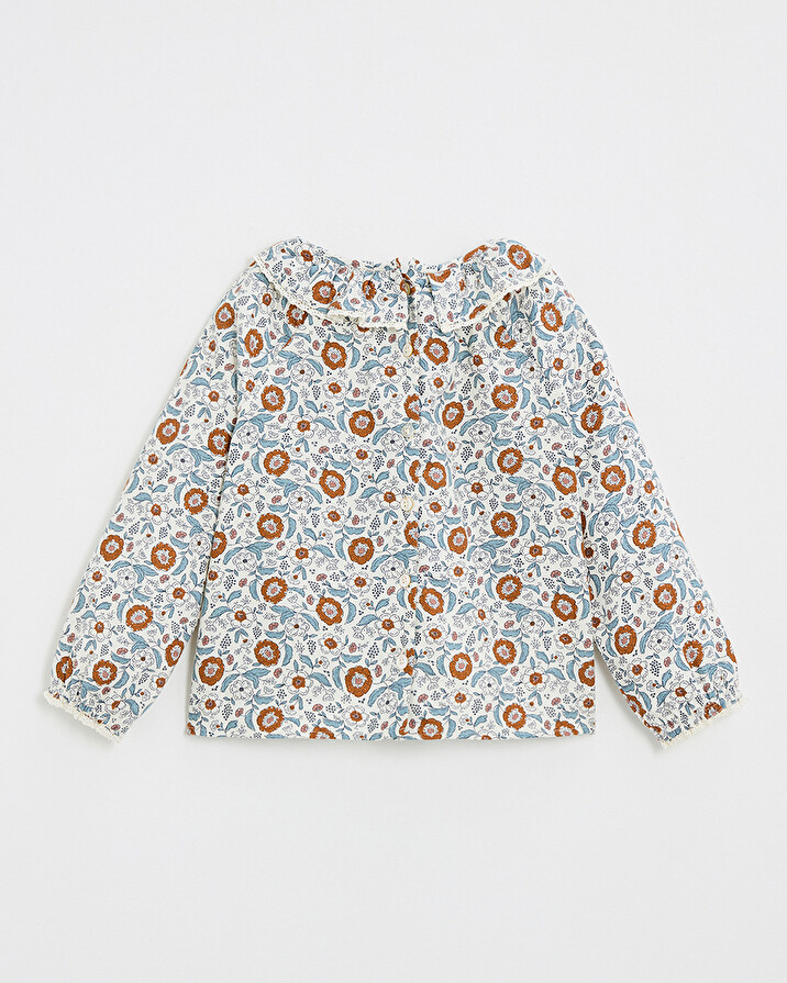 Printed blouse Folk flower print  Natalys