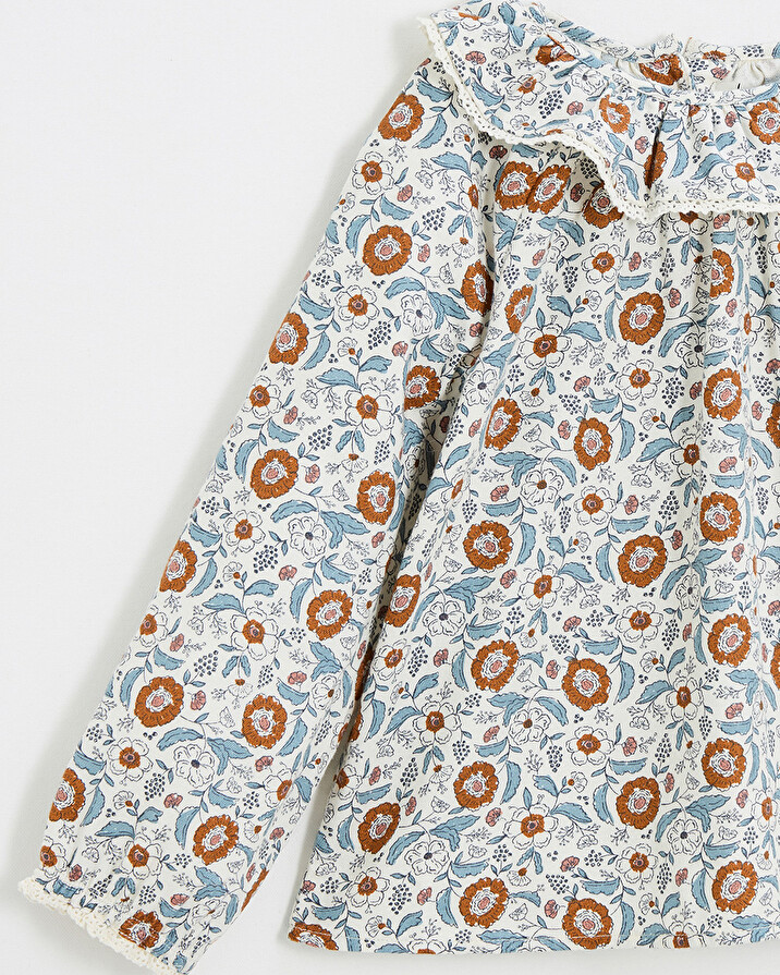 Printed blouse Folk flower print  Natalys