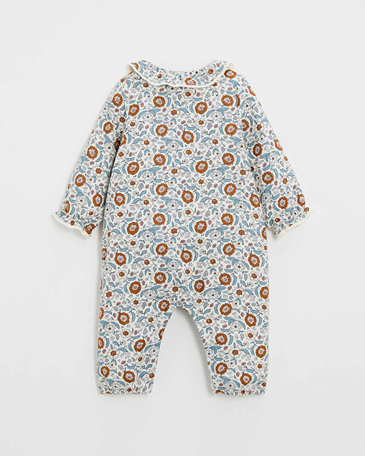 One-piece printed pajamas Folk flower print  Natalys
