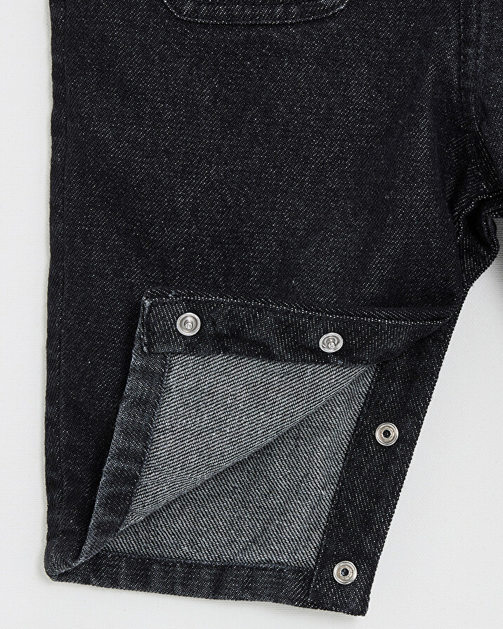 Long denim overalls Charcoal gray color  Natalys